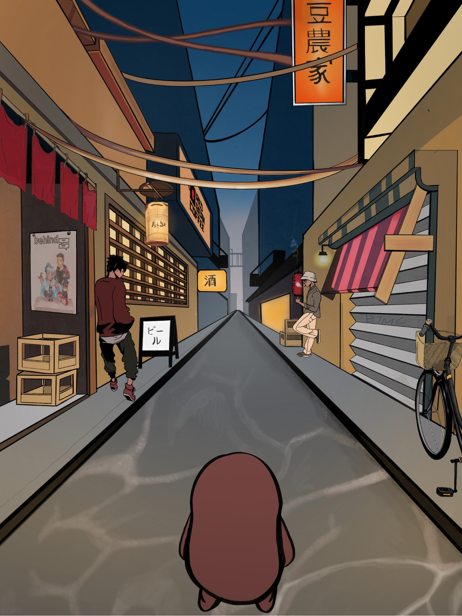 Azuki Bean Hiro-San in the Alley